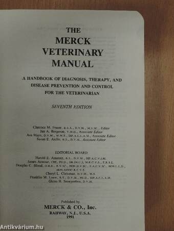 The Merck Veterinary Manual