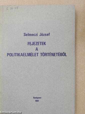 Fejezetek a politikaelmélet történetéből