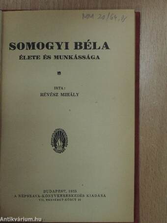 Somogyi Béla élete és munkássága