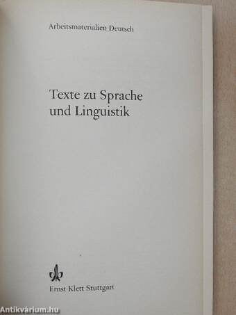 Texte zu Sprache und Linguistik