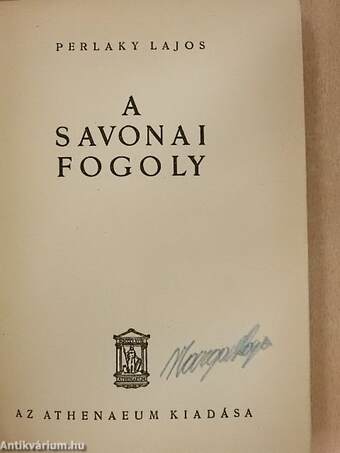 A savonai fogoly