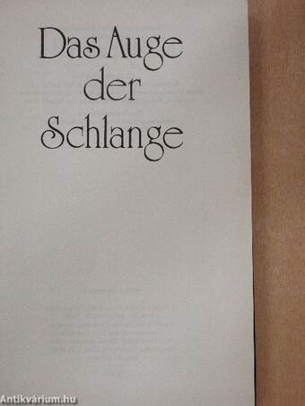 Das Auge der Schlange