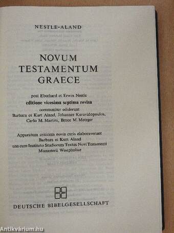 Novum Testamentum Graece