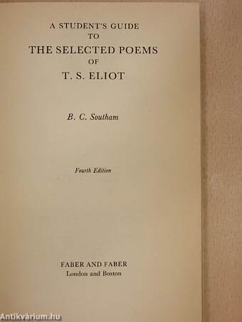 A Student's Guide to the Selected Poems of T. S. Eliot