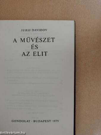 A művészet és az elit