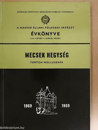 A Magyar Állami Földtani Intézet évkönyve LIII. kötet 4. (záró) füzet