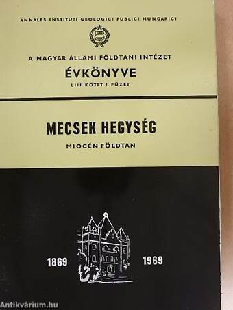 A Magyar Állami Földtani Intézet évkönyve LIII. kötet 1. füzet