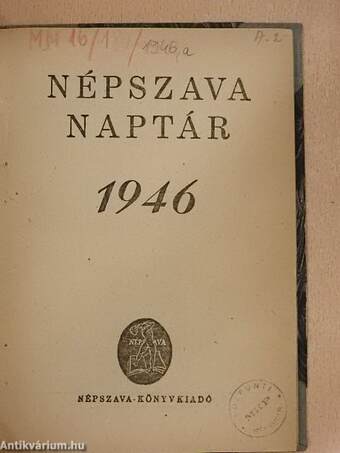 Népszava naptár 1946