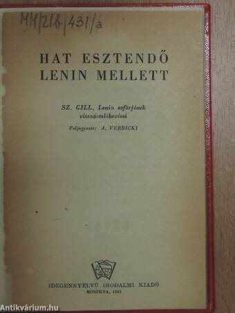 Hat esztendő Lenin mellett