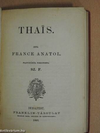 Lescaut Manon és Des Grieux lovag története/Thais