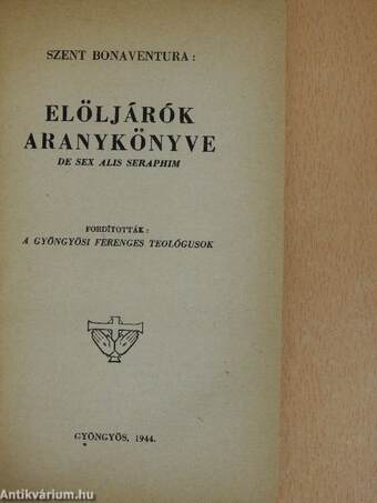 Elöljárók aranykönyve