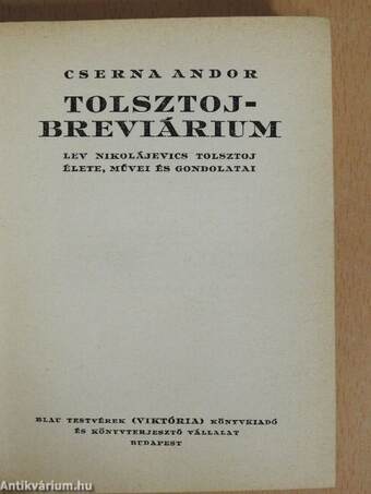 Tolsztoj-breviárium