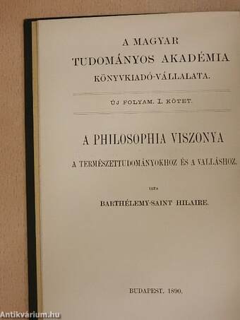 A philosophia viszonya a természettudományokhoz és a valláshoz