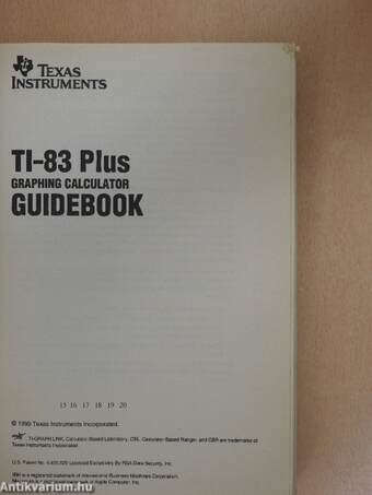 TI-83 Plus Graphing Calculator Guidebook