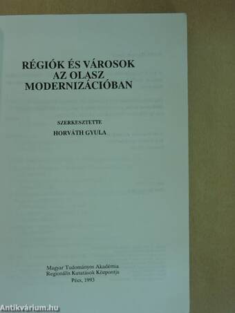 Régiók és városok az olasz modernizációban