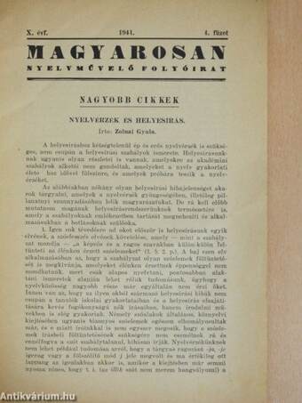 Magyarosan 1941/4.