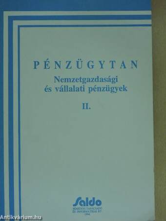 Pénzügytan II.