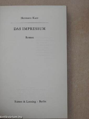 Das Impressum