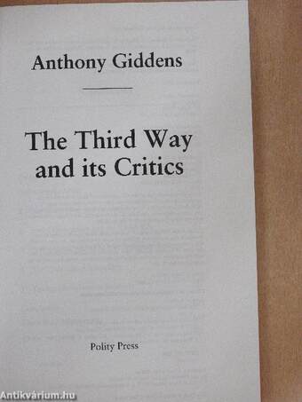 The Third Way and its Critics