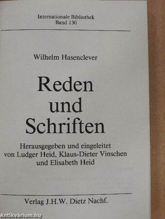 Reden und Schriften