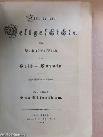 Illustrierte Weltgeschichte 1-4. (gótbetűs)