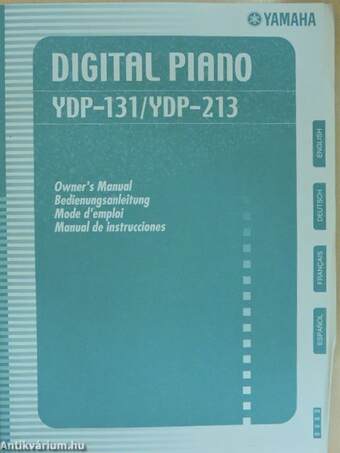 Digital Piano YDP-131/YDP-213 - Owner's Manual