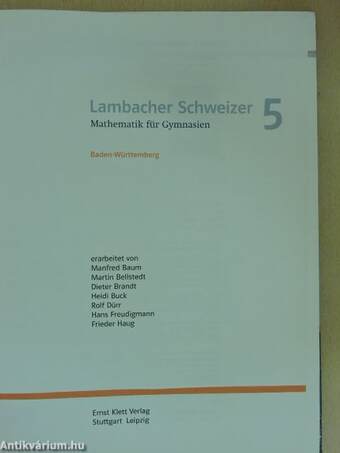 Lambacher Schweizer Mathematik für Gymnasien 5