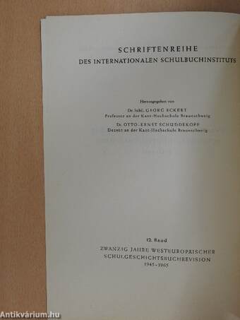 Zwanzig Jahre Westeuropäischer Schulgeschichtsbuchrevision 1945-1965