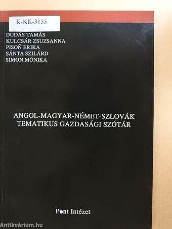 Angol-magyar-német-szlovák tematikus gazdasági szótár