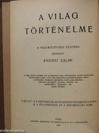 A világ történelme IV/2, V/2. (töredék) (rossz állapotú)