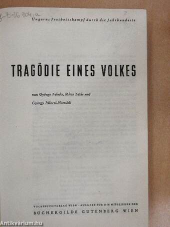 Tragödie eines Volkes