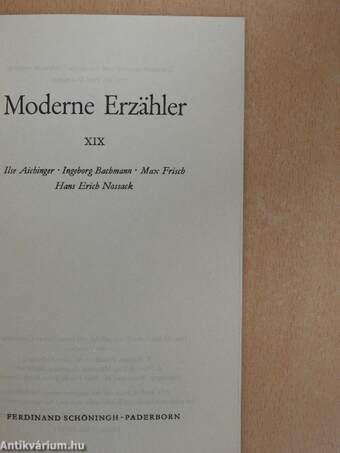 Moderne Erzähler XIX.