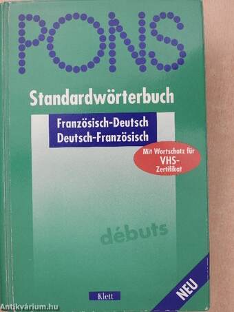 Pons Standardwörterbuch Französisch-Deutsch