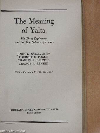 The Meaning of Yalta