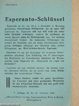 Esperanto-Schlüssel