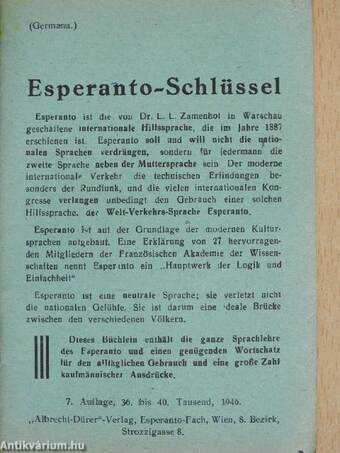 Esperanto-Schlüssel