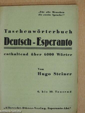 Taschenwörterbuch Deutsch-Esperanto