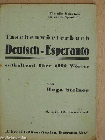 Taschenwörterbuch Deutsch-Esperanto