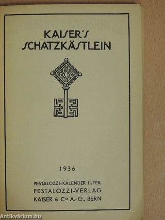 Kaiser's Schatzkästlein 1936. II. (töredék)