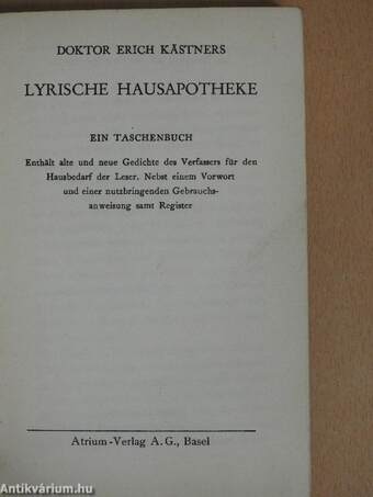 Lyrische Hausapotheke