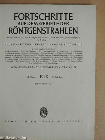 Fortschritte auf dem Gebiete der Röntgenstrahlen 1943/67.