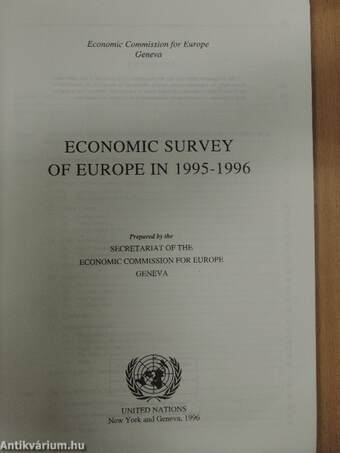 Economic Survey of Europe in 1995-1996