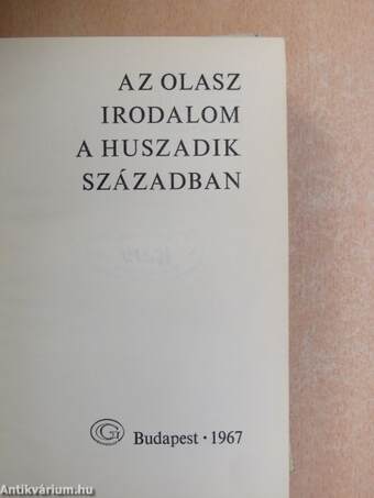 Az olasz irodalom a huszadik században