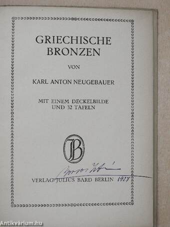 Griechische Bronzen