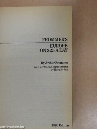 Frommer's Europe on $25 a Day