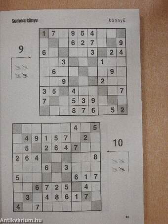 Az eredeti Sudoku könyv 2019 ősz