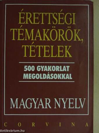 Érettségi témakörök, tételek - Magyar nyelv