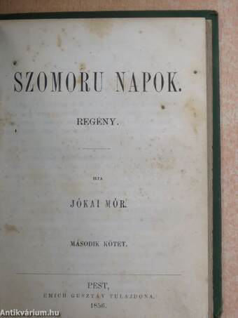 Szomoru napok I-II. (rossz állapotú)