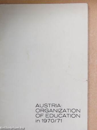 Austria: Organization of education in 1970/71