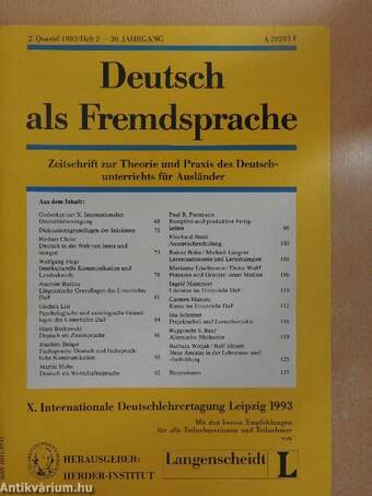 Deutsch als Fremdsprache 1993/2